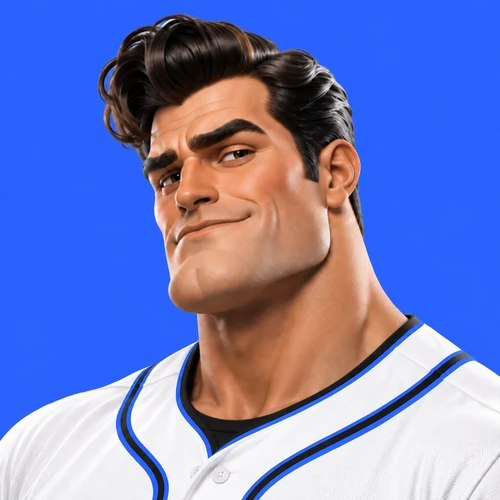 MOMVIDIA fictional baseball character portrait